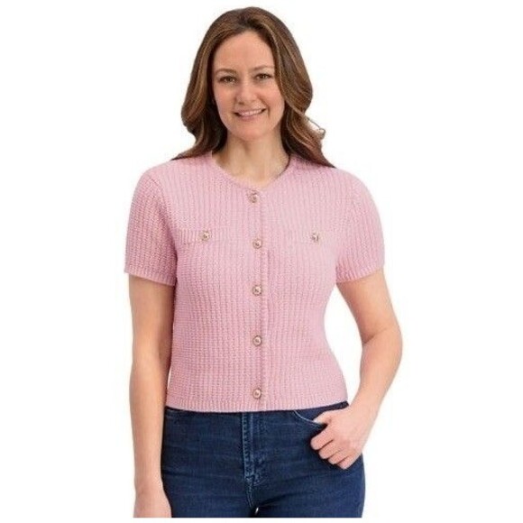 NWT French Connection Women's Sweater Cardigan Size Small Pink - Picture 1 of 8